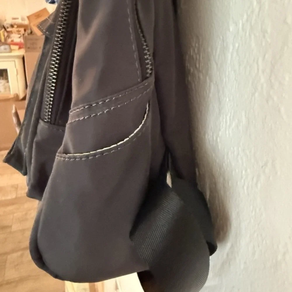 Sol And Selene Womens Black Zippered Backpack Handbag‎ Medium Pockets Excellent